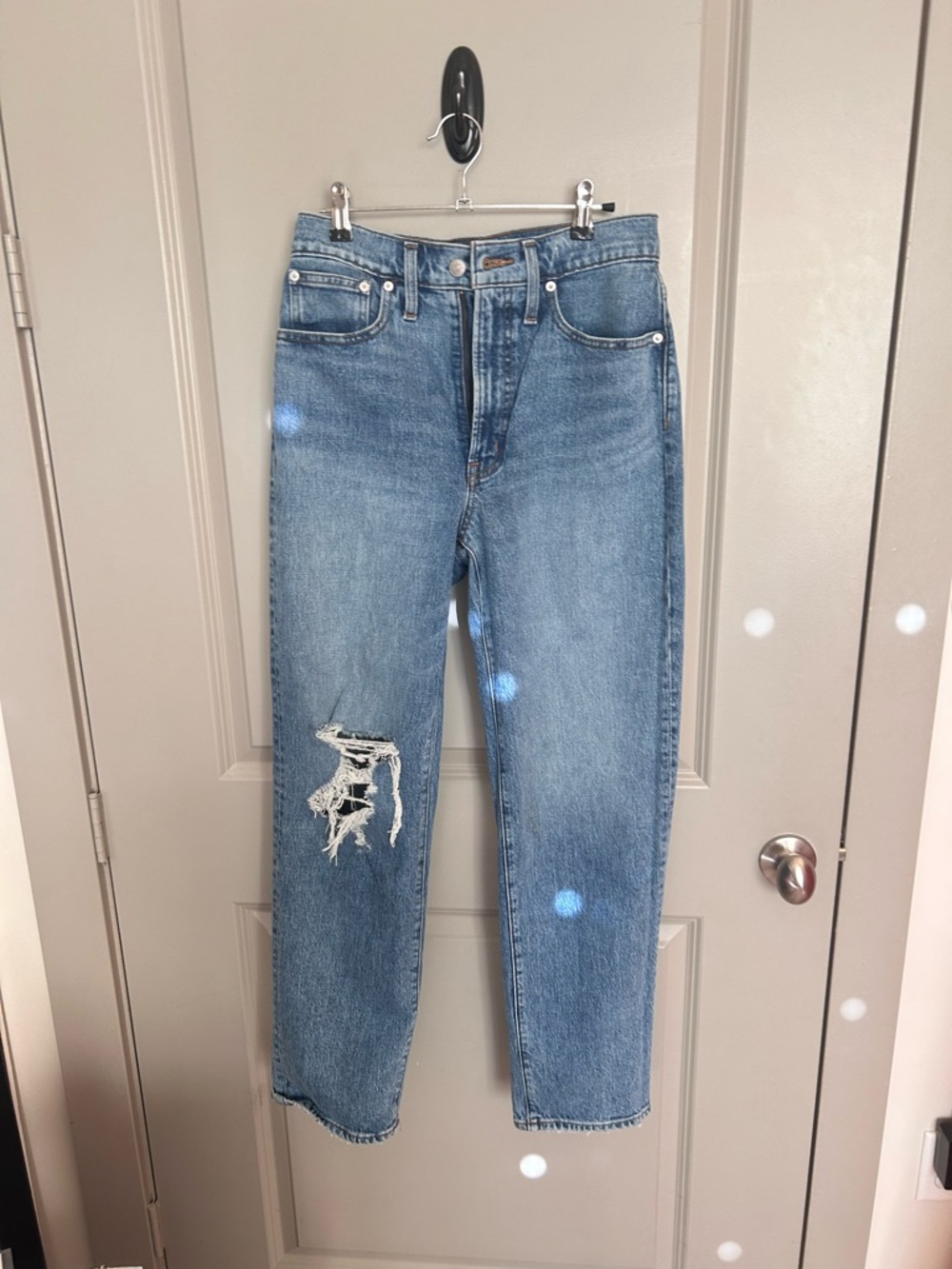 Madewell Light Blue Distressed High-Rise Jeans